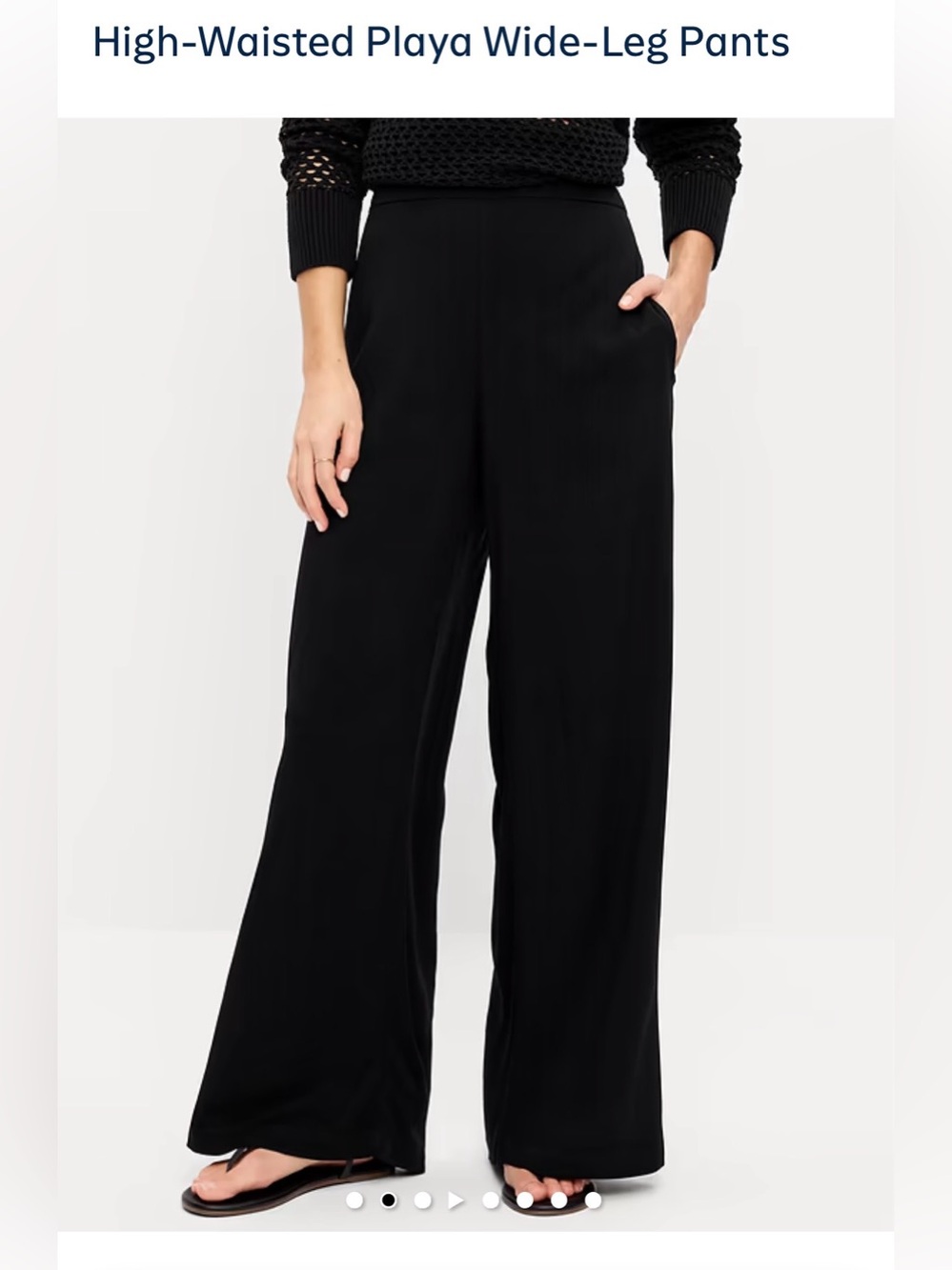Old Navy Black High-Rise Wide Leg Pants